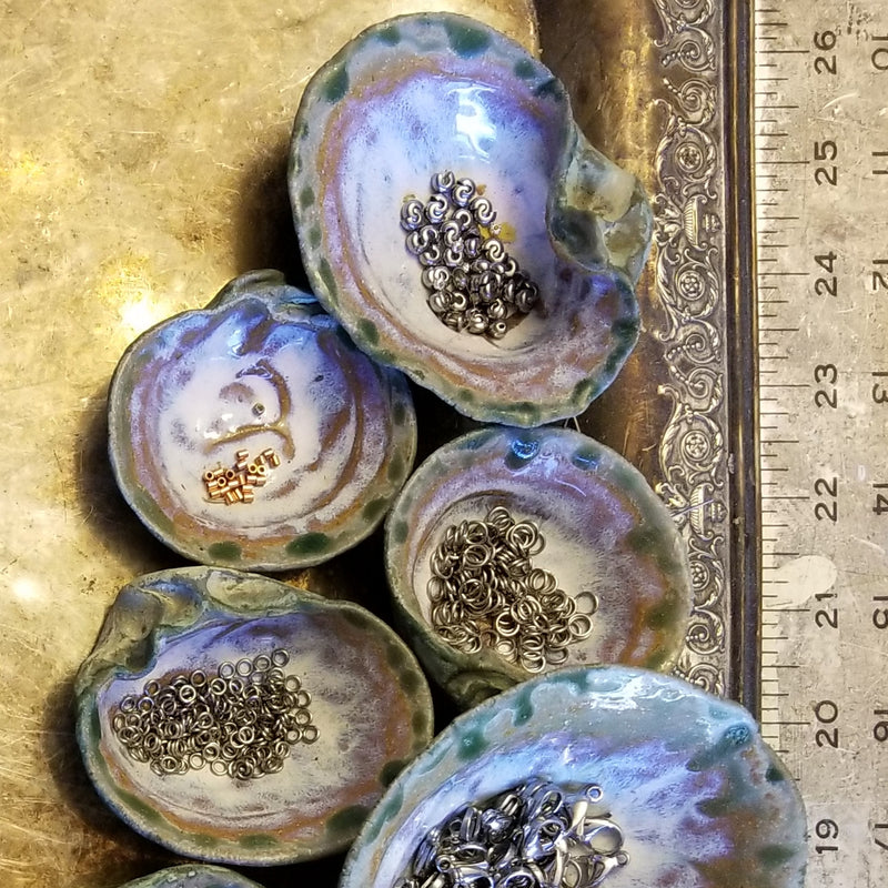 Ceramic Mussel Shell Trinket Dish