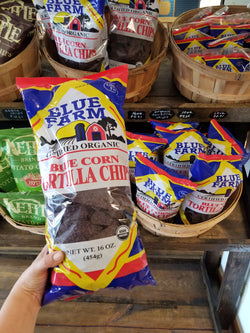 Organic Blue Corn Tortilla Chips - 16 oz. - Blue Farm